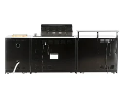 Outdoorküche Bradford aus Schwarzer Edelstahl mit Weißer Marmor-Platte*Buschbeck Best