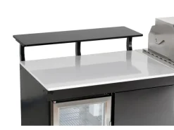 Outdoorküche Bradford aus Schwarzer Edelstahl mit Weißer Marmor-Platte*Buschbeck Best