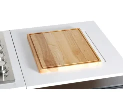 Outdoorküche Bradford aus Schwarzer Edelstahl mit Weißer Marmor-Platte*Buschbeck Best