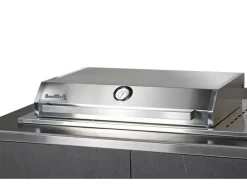 Buschbeck Outdoorküchen|Outdoorküche Derby aus Keramikverkleidung Weiß inkl. Wetterschutzhülle