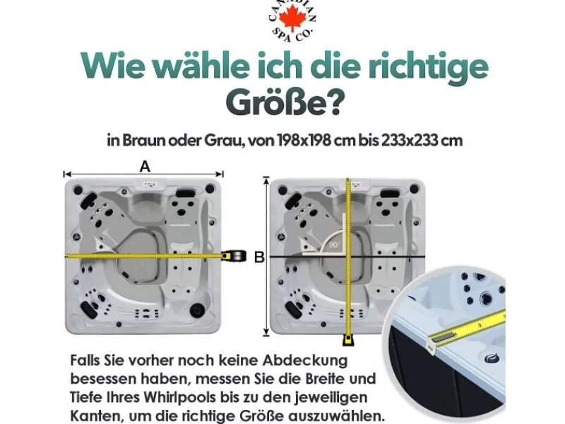 Isolierabdeckung für Whirlpools 13 cm x 208 cm x 208 cm*Canadian Spa Discount