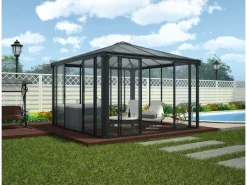 Canopia  Ledro 3.6 x 3.6 geschlossener Pavillon Anthrazit* Best