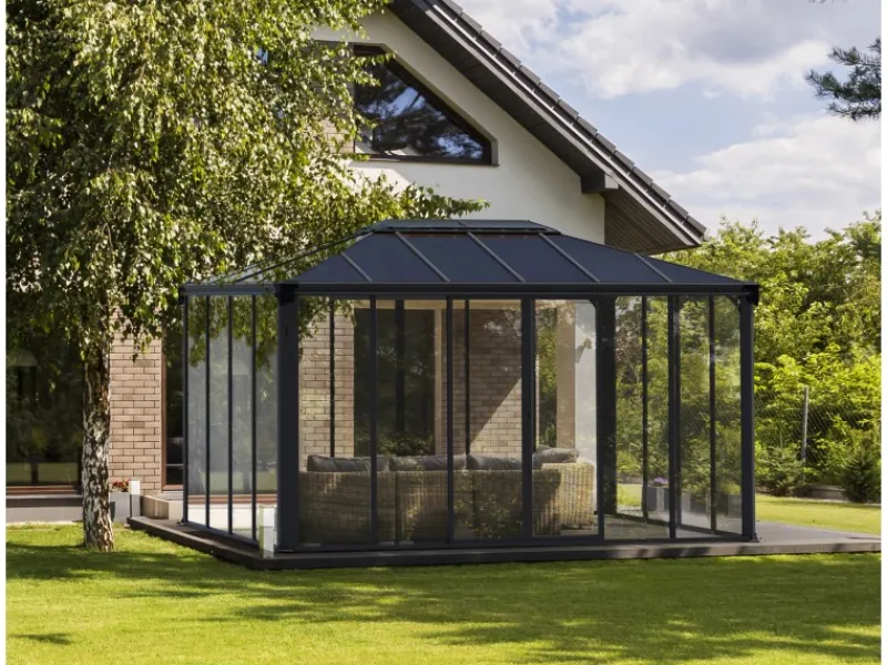 Canopia Ledro 3 x 4.3 geschlossener Pavillon Grau* Best