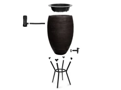 Capi Regenwasser-Nutzung|Regentonne Regenspeicher Rib Schwarz 130L