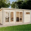 Kinder Carlsson Kinder-Gartengeräte|Gartenhaus Atrium-E Pultdach Imprägniert 578 cm x 366 cm