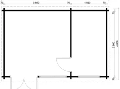 Kinder Carlsson Kinder-Gartengeräte|Gartenhaus Atrium-E Pultdach Imprägniert 578 cm x 366 cm