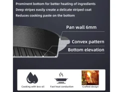 Dutch Oven Set 4,2L Gusseisen Grilltopf mit Feuertopf Ohne Beine*CCLIFE