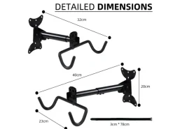CCLIFE Fahrräder|Fahrrad Wandhalterung Faltbar Drehbar Ausziehbar Fahrradhalterung Wand MAX.35kg