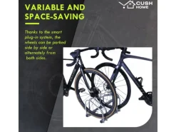 CCLIFE Fahrräder|Fahrradständer Boden für 2 Fahrräder mit Reifenbreiten bis 65mm