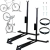 CCLIFE Fahrräder|Fahrradständer Boden 2 Stück Vertikaler und Horizontaler Fahrradhalterung Hochkant Höhenverstellbarer