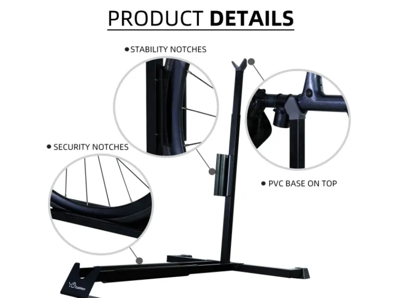 CCLIFE Fahrräder|Fahrradständer Boden 2 Stück Vertikaler und Horizontaler Fahrradhalterung Hochkant Höhenverstellbarer