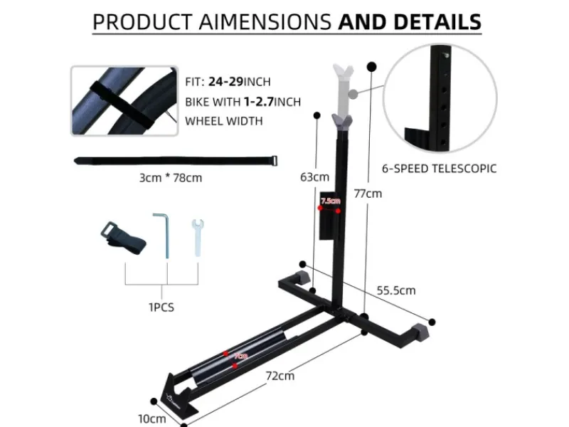 CCLIFE Fahrräder|Fahrradständer Boden 2 Stück Vertikaler und Horizontaler Fahrradhalterung Hochkant Höhenverstellbarer