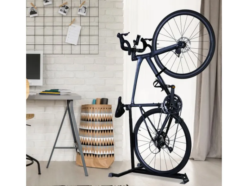 CCLIFE Fahrräder|Fahrradständer Boden 2 Stück Vertikaler und Horizontaler Fahrradhalterung Hochkant Höhenverstellbarer