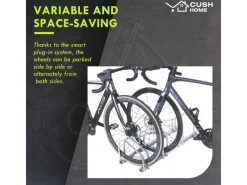 CCLIFE Fahrräder|Fahrradständer Boden für 4 Fahrräder mit Reifenbreiten bis 65mm