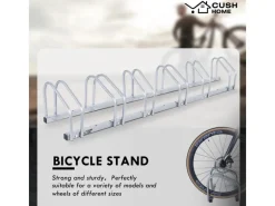 CCLIFE Fahrräder|Fahrradständer Boden für 6 Fahrräder mit Reifenbreiten bis 65mm