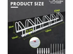 CCLIFE Fahrräder|Fahrradständer Boden für 6 Fahrräder mit Reifenbreiten bis 65mm