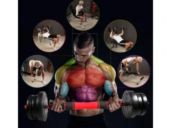 Hanteln Set 2er Kurzhanteln Langhanteln Verstellbar 20kg Hantelset Professionell Dumbbell mit Verbindungsstahlrohr Gewichten*CCLIFE Hot