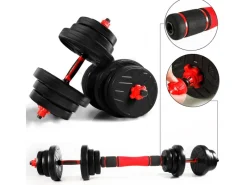 Hanteln Set 2er Kurzhanteln Langhanteln Verstellbar 40kg Hantelset Professionell Dumbbell mit Verbindungsstahlrohr Gewichten*CCLIFE Hot