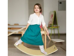 Balance Board Wackelbrett Kinder Baby3 Jahre mit EVA Matte Montessori Spielzeug 85x30cm farbe*CCLIFE Clearance