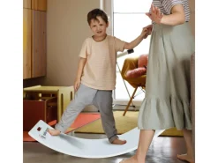 CCLIFE Fitnessgeräte|Holz Balance Board Wackelbrett Kinder Baby3 Jahre mit EVA Matte Montessori Spielzeug 85x30cm