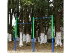 CCLIFE Fitnessgeräte|Reckstange Outdoor Turnreck bis 150kg Höhenverstellbar Doppelte Blau