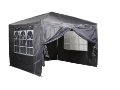 Faltpavillon mit 300 x 300 cm Dachfläche in Anthrazit Wasserdicht*CHILLROI Clearance