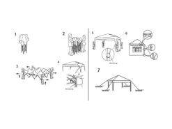 Faltpavillon mit 300 x 300 cm Dachfläche in Anthrazit Wasserdicht*CHILLROI Clearance