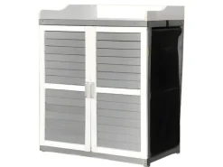 Kinder Gartenmöbel Für Kinder|Kinder-Gartengeräte|Coemo Gartenschrank Lola aus Holz mit Verzinkter Arbeitsplatte