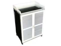 Kinder Gartenmöbel Für Kinder|Kinder-Gartengeräte|Coemo Gartenschrank Lola aus Holz mit Verzinkter Arbeitsplatte