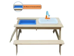 Kinder Wasserspielzeug|Gartenmöbel Für Kinder|Coemo Matschtisch Robin mit Waschbecken