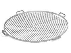 CookKing Feuerschalen|Feuerkörbe|Edelgrillrost Inkl. 4 Griffen für Feuerschalen Ø 60 cm Silber