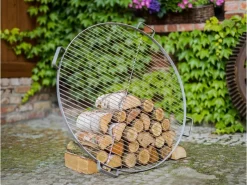 CookKing Grillzubehör|Feuerkörbe|Edelgrillrost Inkl. 4 Griffen für Feuerschalen Ø 80 cm Silber