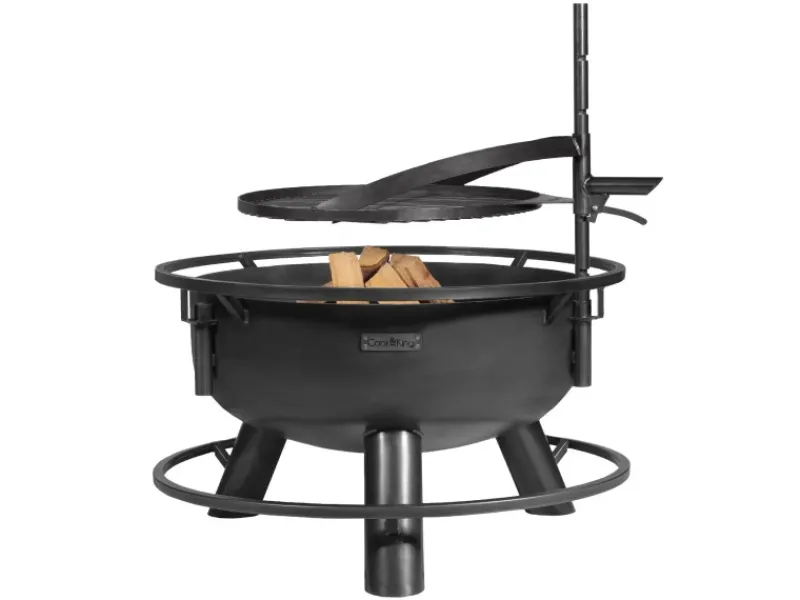 CookKing Feuerschalen|Feuerschale Stahl Bandito Inkl. Zubehör 80 cm x 53 cm Schwarz