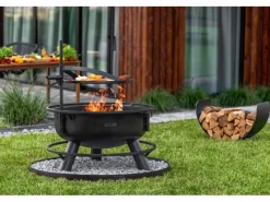 CookKing Feuerschalen|Feuerschale Stahl Bandito Inkl. Zubehör 80 cm x 53 cm Schwarz