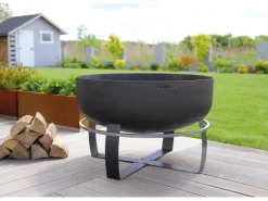 Feuerschale Stahl XXL Viking Ø 80 cm x 50 cm Schwarz*CookKing Discount