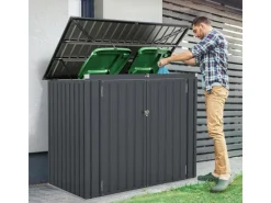 Mülltonnenboxen|Costway Mülltonnenbox für 2 Mülltonnen 172 x 95,5 x 130 cm