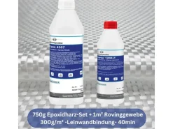 750g GFK  Epoxidharz + 1m² Rovinggewebe 300g/m² -Leinwand-*DD Composite Discount