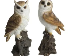 Sunny Garden Gartendekoration|Deko-Figur Eule auf Stumpf 35 cm