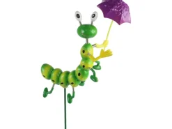 Deko-Gartenstecker Raupe mit Schirm 42 cm* Hot