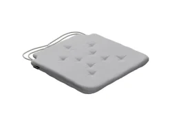 Dekoria Sitzkissen|Stuhlkissen Christoph mit Bindeschnur aus Stoffkollektion Crema in Silber in 42 x 41 x 3,5 cm