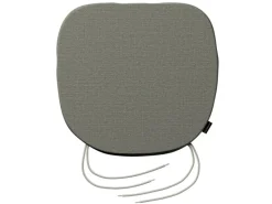 Dekoria Sitzkissen|Gartenstuhlauflagen|Stuhlkissen Marcus mit Bindeschnur aus Stoffkollektion Living II in Grau-Beige in 40 x 37 x 2,5 cm