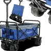 Kinder deluxe4home Kinder-Gartengeräte|Bollerwagen mit Breiten Reifen Blau Grau