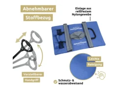 Kinder deluxe4home Kinder-Gartengeräte|Bollerwagen mit Breiten Reifen Blau Grau