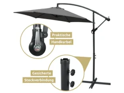 Sonnenschirm Ampelschirm mit Ständer Durchmesser 270cm Anthrazit*deluxe4home Online