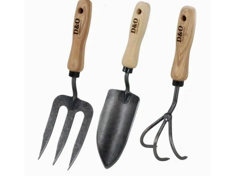 D&O Gartenhandgeräte|Kleingeräte Set mit Holzgriff