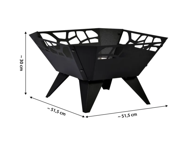 Dobar Gartenkamine|Feuerkörbe|Design-Feuerschale viereckig
