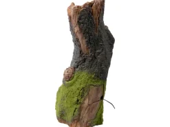 Dobar Brunnenpumpe|Gartenbrunnen|Design-Gartenbrunnen XL Baumstamm gewunden inkl. Pumpe