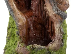 Dobar Brunnenpumpe|Gartenbrunnen|Design-Gartenbrunnen XL Baumstamm gewunden inkl. Pumpe