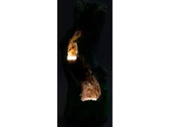 Dobar Brunnenpumpe|Gartenbrunnen|Design-Gartenbrunnen XL Baumstamm gewunden inkl. Pumpe