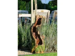 Dobar Brunnenpumpe|Gartenbrunnen|Design-Gartenbrunnen XL Baumstamm gewunden inkl. Pumpe